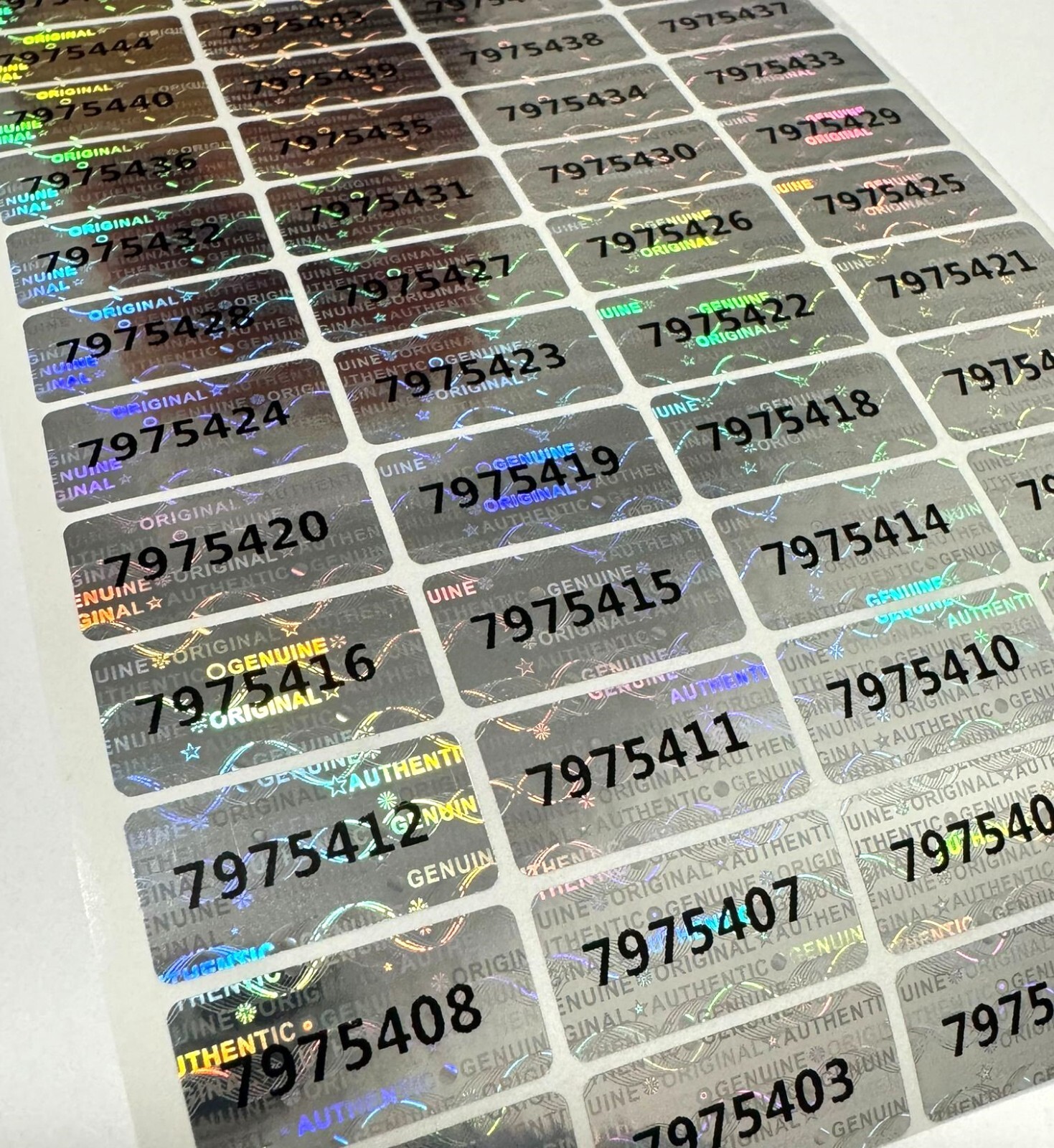 100 HOLOGRAM TAMPER PROOF EVIDENT,WARRANTY VOID,SECURITY STICKERS 20mm x 10mm