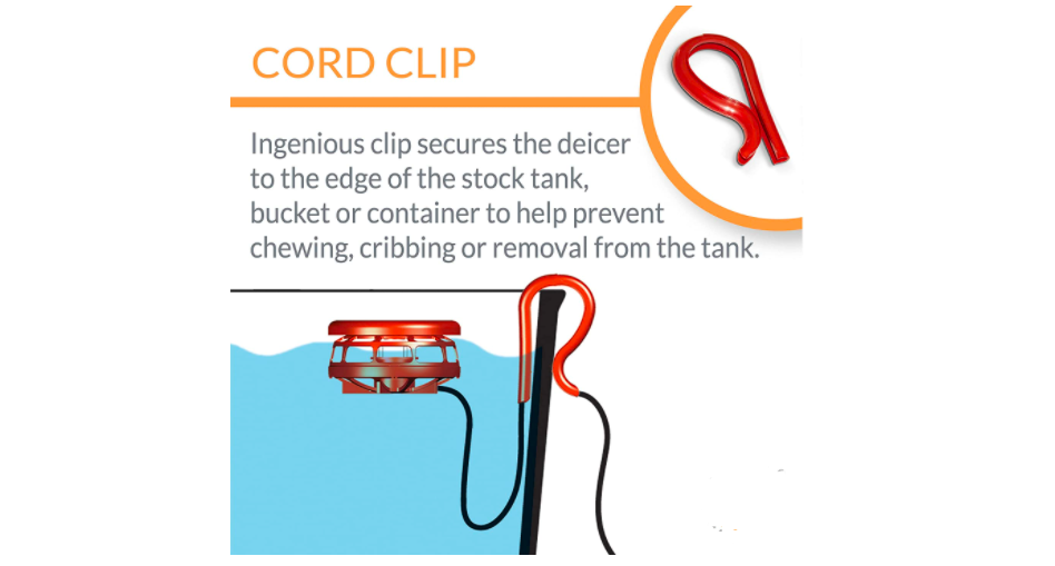 Stock Tank Deicer 500 Watts Cord Clip Safe Floating Submersible Automatic On Off