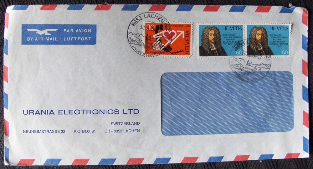 Switzerland: FDC Air Mail envelope 1976