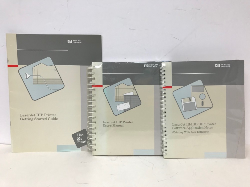 HP LASERJET IIIP PRINTER USER'S MANUAL W/ GETTING STARTED GUIDE & SOFTWARE NOTES