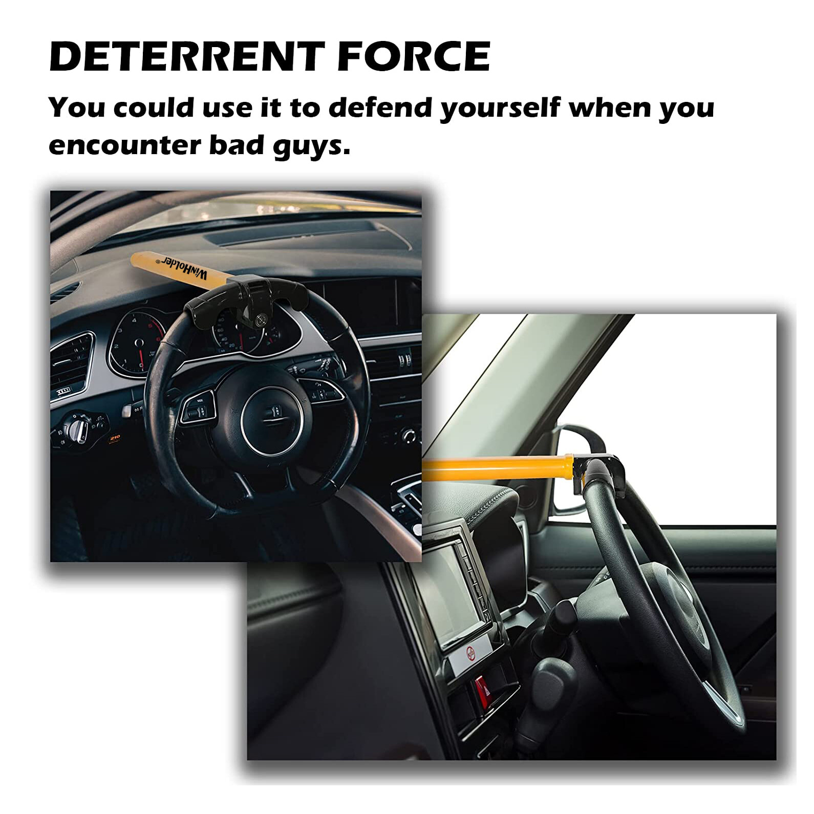Steering Wheel Lock Anti-Theft Security System Car Truck SUV Auto Lock Universal