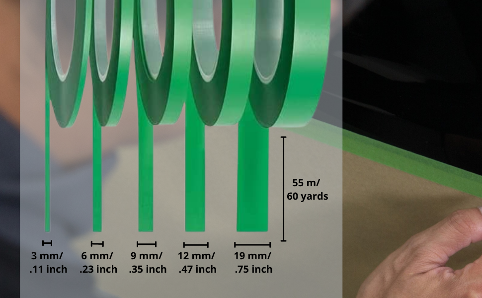 Colad Green Fine Line Masking Painters Pinstriping Tape