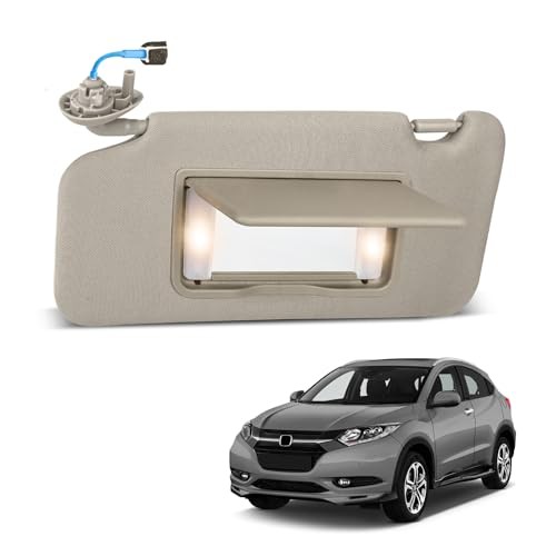 Sun Visor Driver Side for 2016-2022 HR-V EX-L EX LX Gray(Left Driver Side)