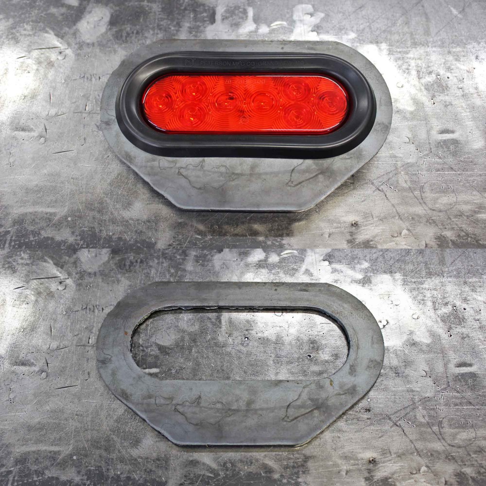 Plasma Stencil - 6" Oval Trailer Light Cutter Guide - Stop/Turn/Tail