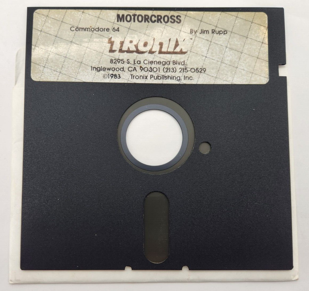 1983 Motor Cross Tronix Commodore 64 5.25 Floppy disk only untested