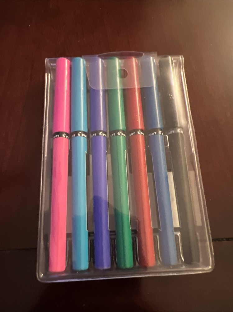 PILOT Precise V5 Premium Rolling Ball 7 Color Pen Set Extra Fine 0.5 mm