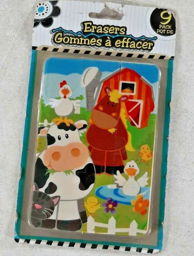 Erasers Gommes A Effacer 9 Pack