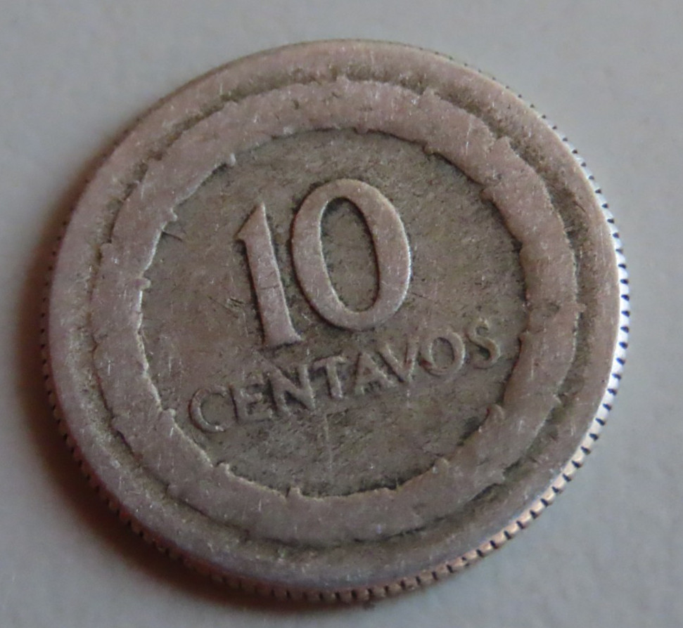 1951 Colombian Silver 10 Cent Coin