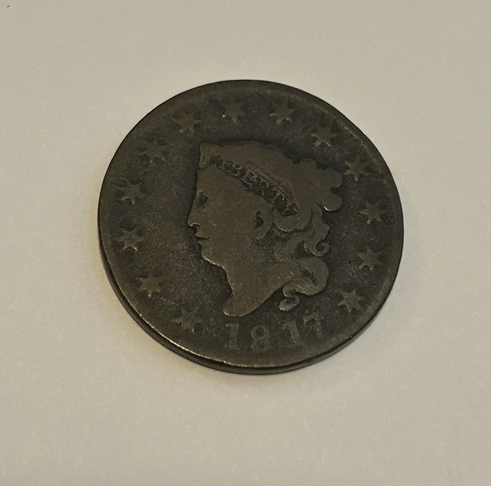 1817 Coronet Matron Head Large Cent 13 Stars