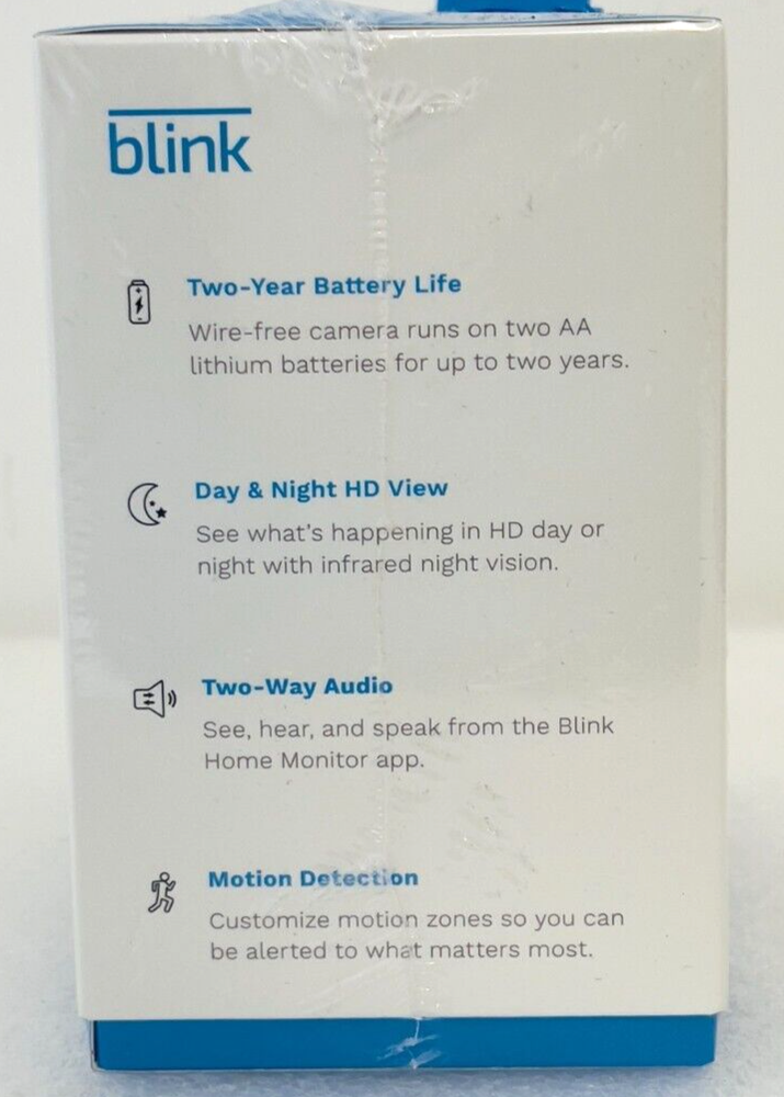 Blink Indoor Add-on Security Camera (Sync Module Required) BCM00410U, NEW