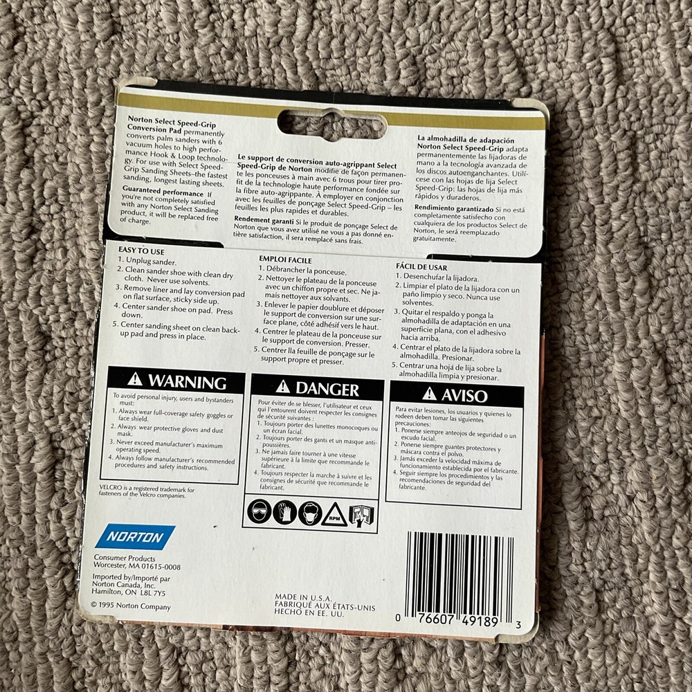 Hand Sander Conversion Pad 4.5” X 4.5”