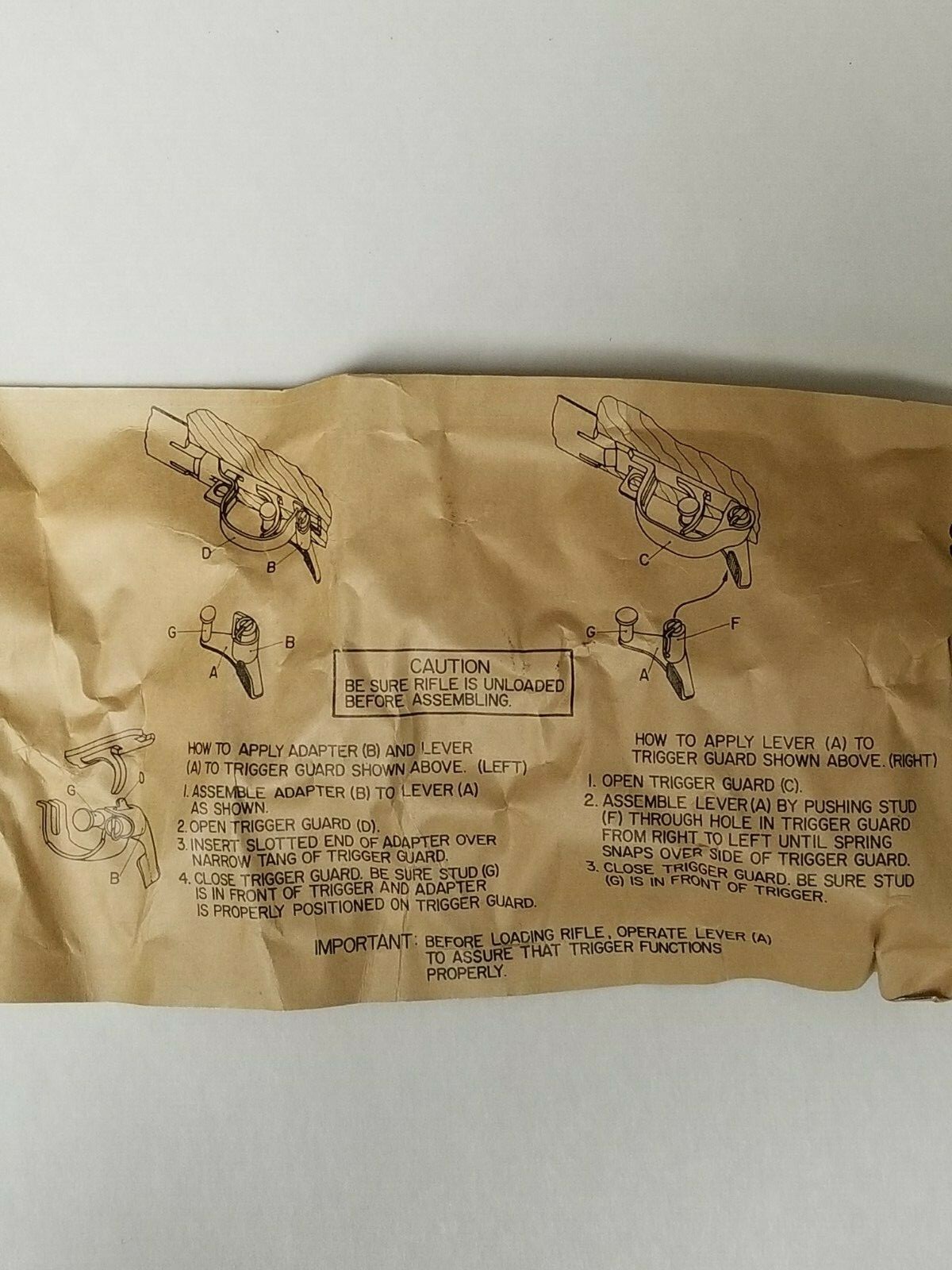 SUPER DEAL! ORIGINAL US GI GARAND WINTER TRIGGER