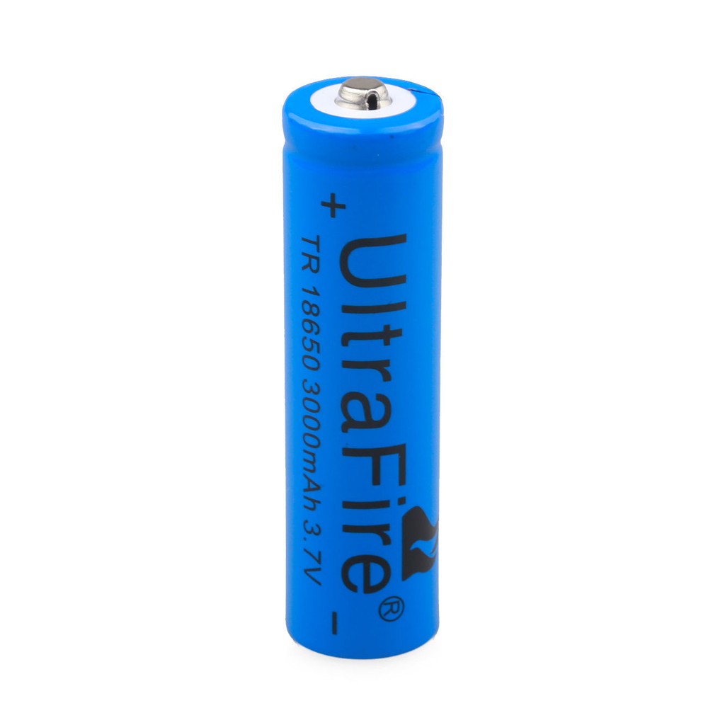 3.7V Button Top Rechargeable Battery 3000mAh Lithium For Flashlight