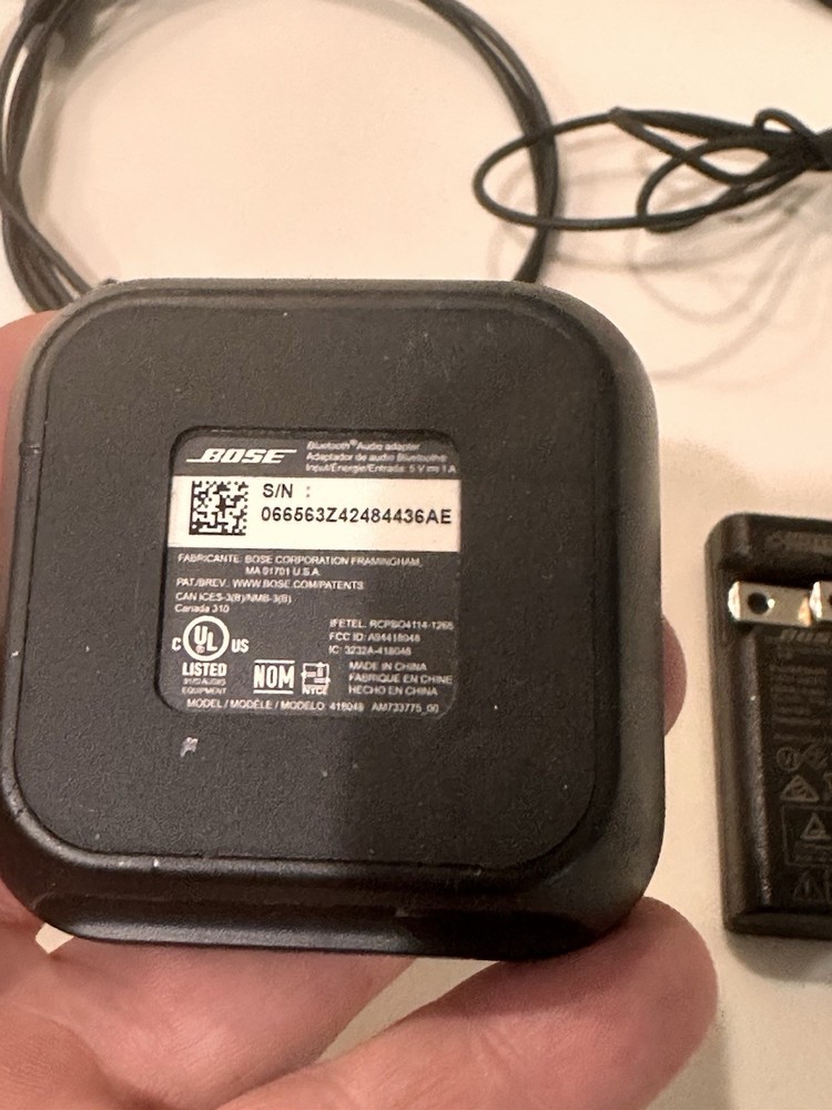 Bose Wireless Bluetooth Audio Adapter, Cables