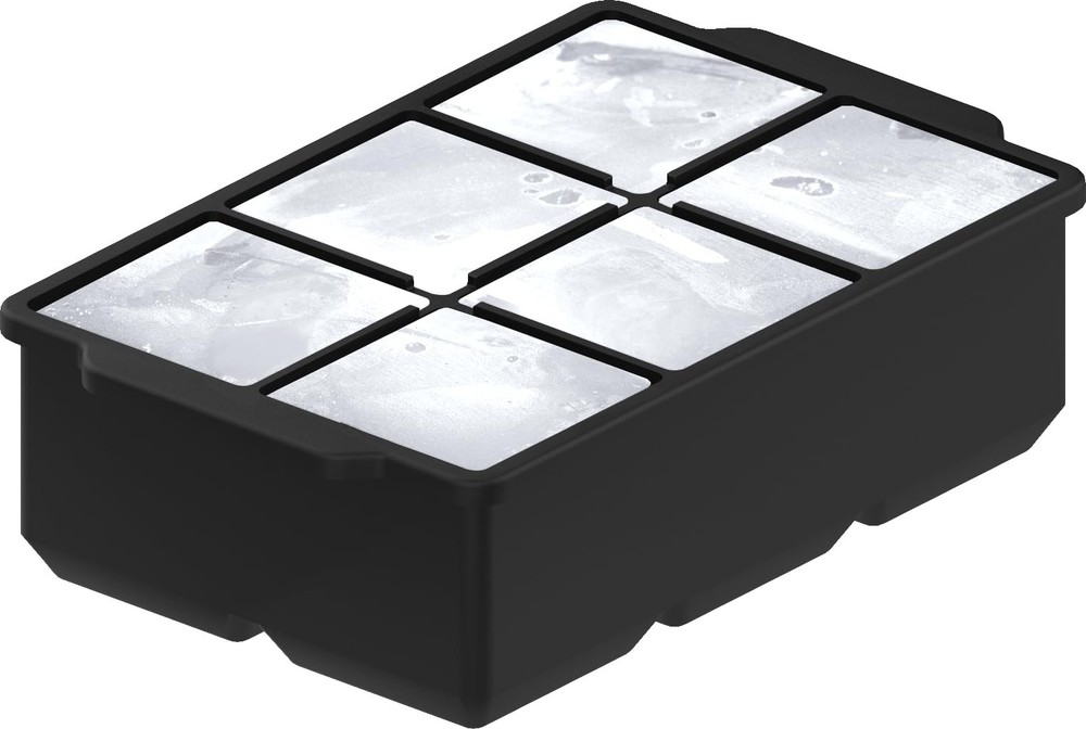 Large Silicone Ice Cube Tray 2Pack, Easy Release 2" Big Ice Cubes Cocktail, ...