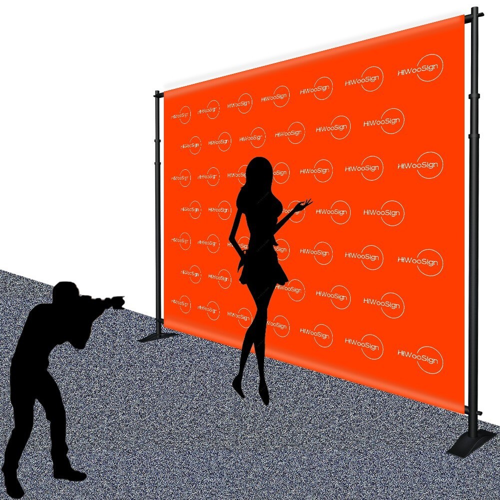 Adjustable Step and Repeat Banner Stand for Web Conferencing Background 8'x12'