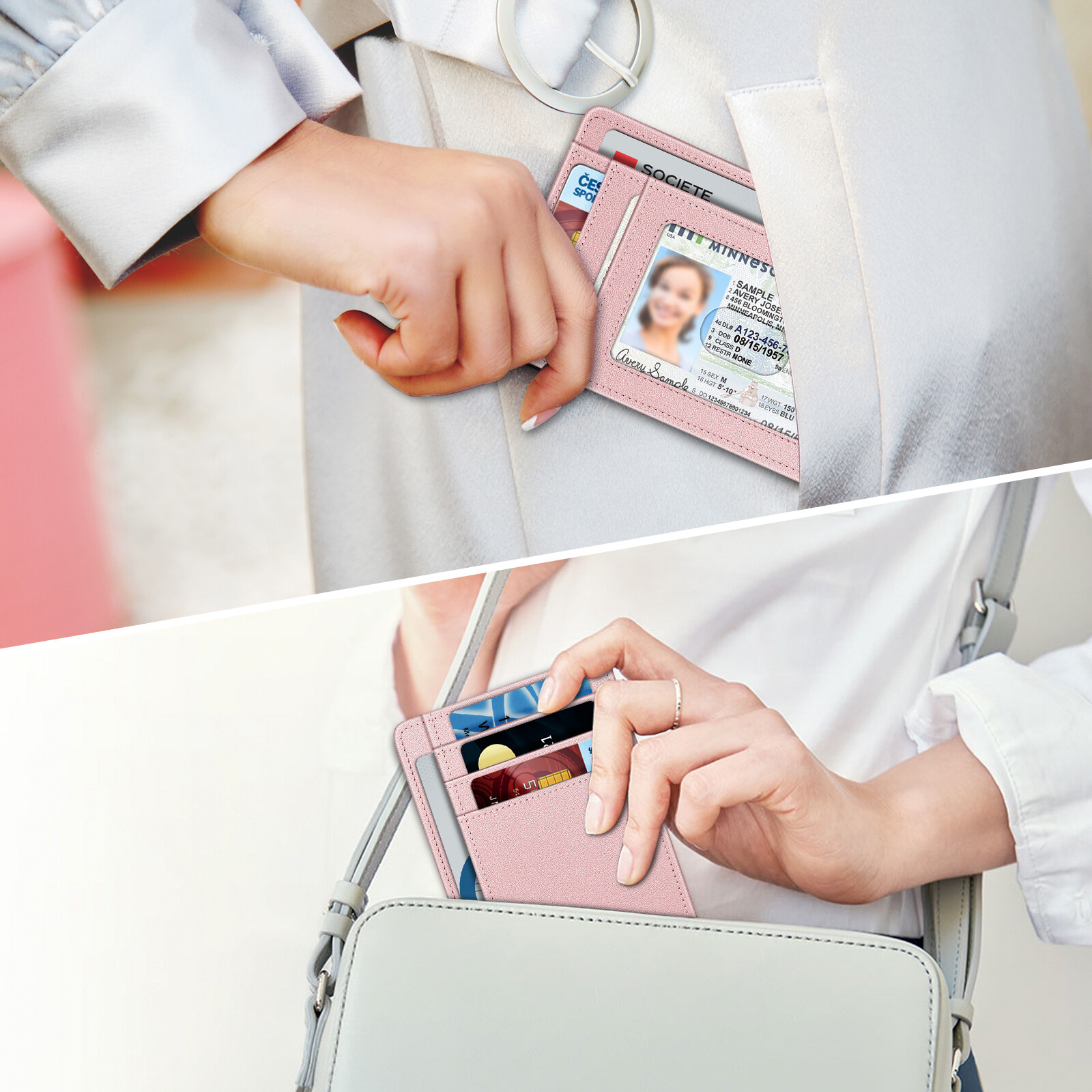 Slim Wallet Secure Men Women RFID Blocking Money Credit Card Holder Wallets