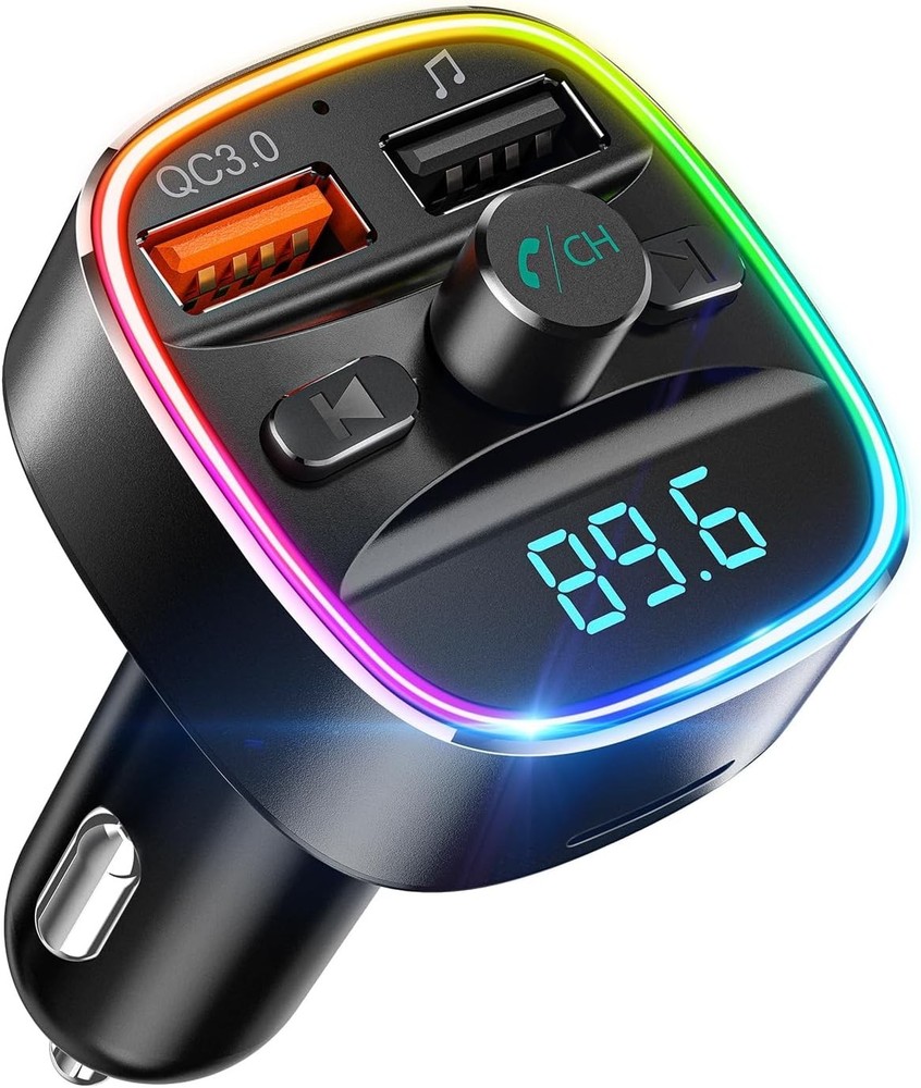 Bluetooth Car Adapter: Quick Charge, LED Backlight & Hands-Free Calls