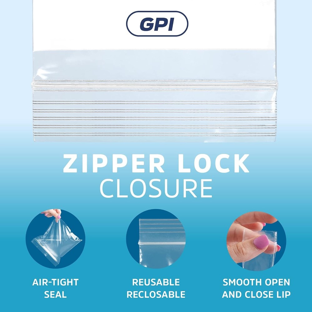 Clear Plastic Zip Bags Resealable Storage Packaging Durable