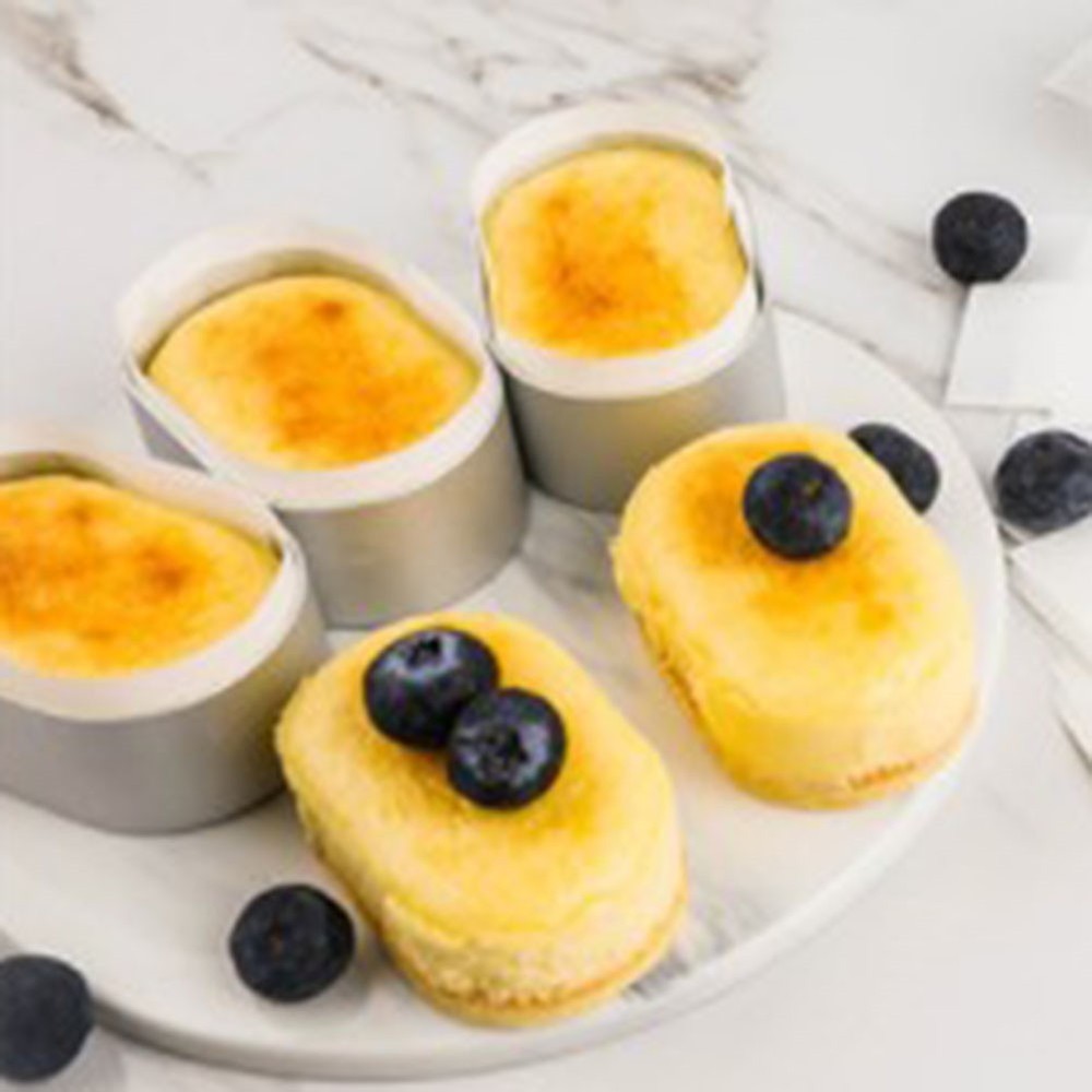Multi Functional 10PCS Aluminium Oval Egg Shape Cheese Cake Rings Baking Molds