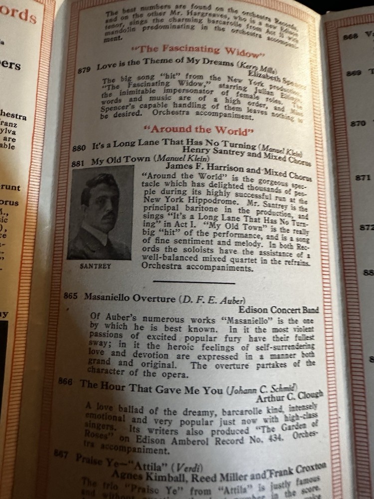 Edison Records Brochure 1912