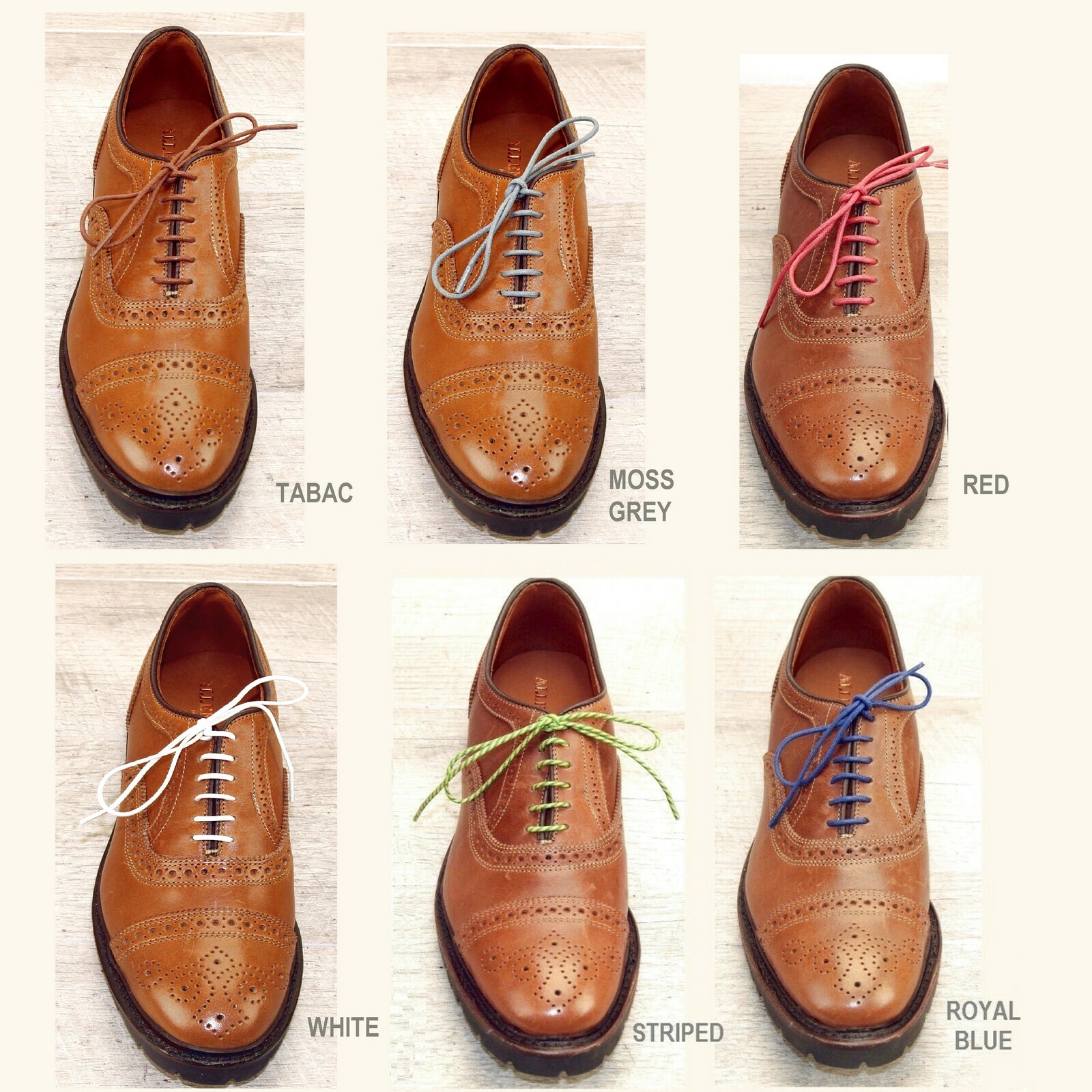 EXTRA THIN BROWN Waxed Cotton SHOELACES Laces (any qty = one ship) Allen Edmonds