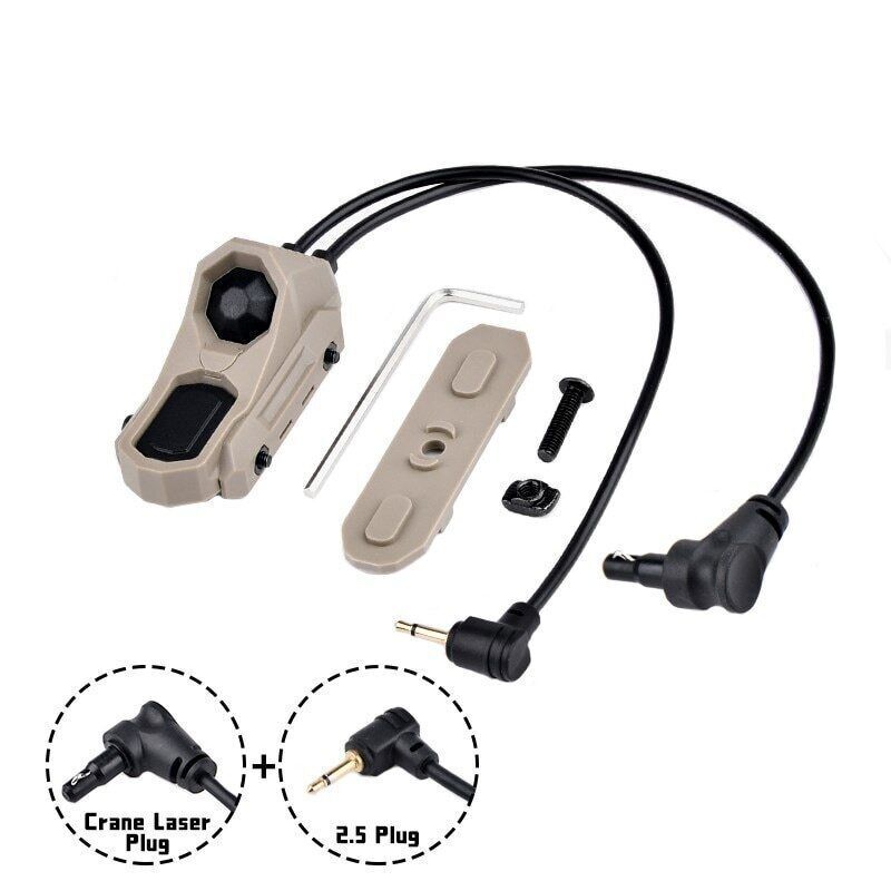 Tactical Flashlight Remote Dual Pressure Switch PEQ DBAL MAWL ModButton Control
