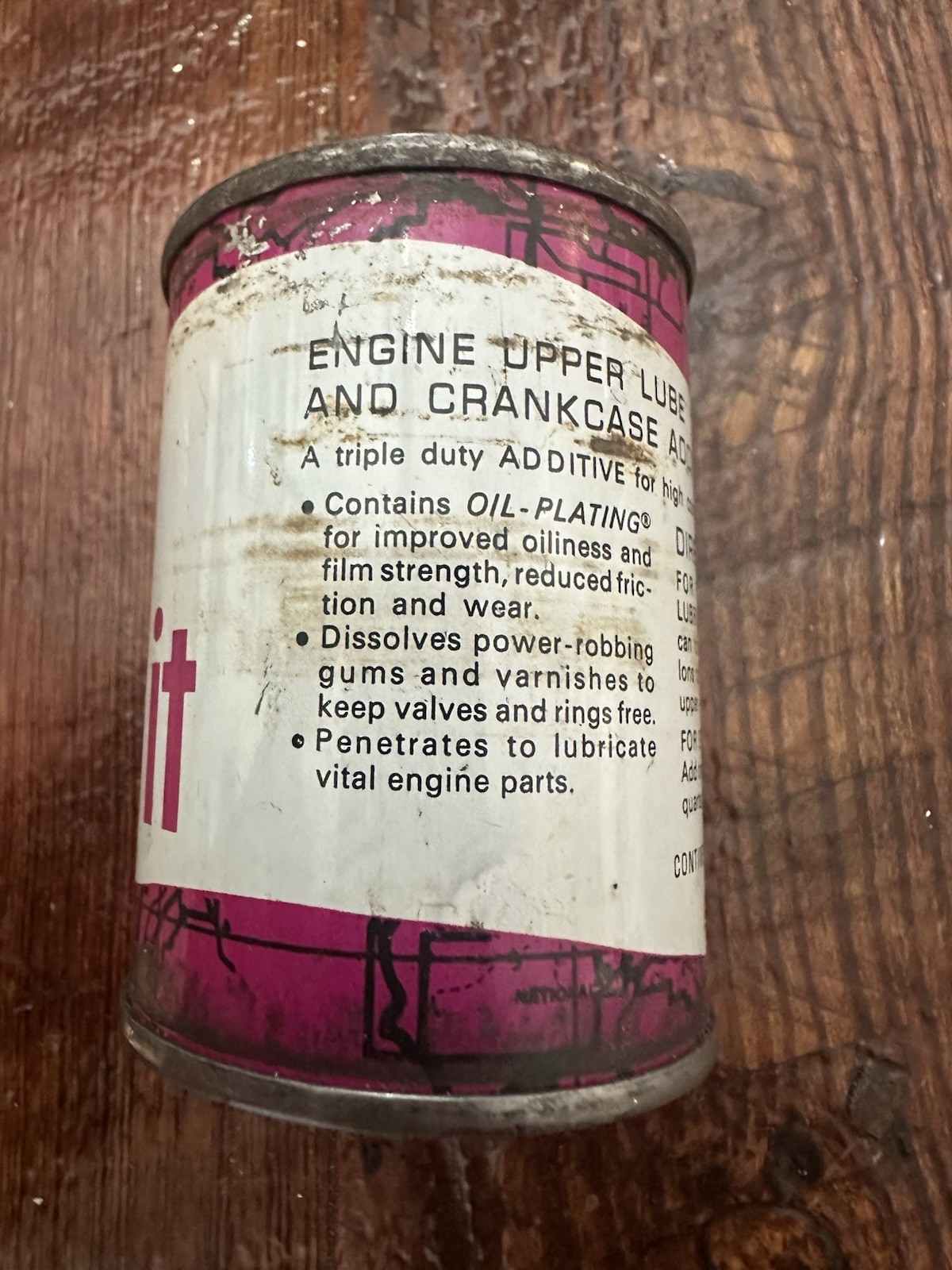 Very RARE New Vintage Original CONOCO TUNES IT Unopened 4 oz Oil Can FULL