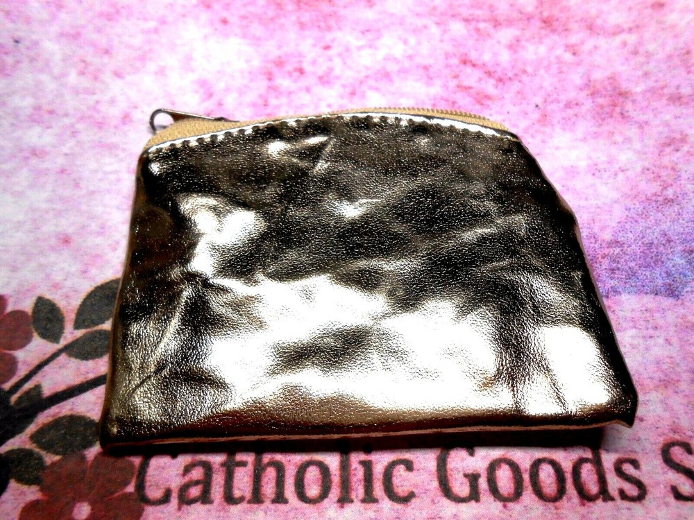 Gold Metallic Rosary or Chaplet Pouch
