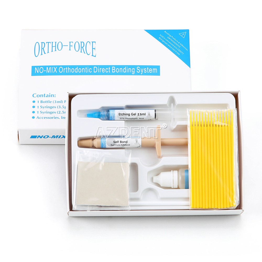 Dental Self-Cure/Light-Cure Orthodontic Adhesive Kit Primer Paste for Brackets