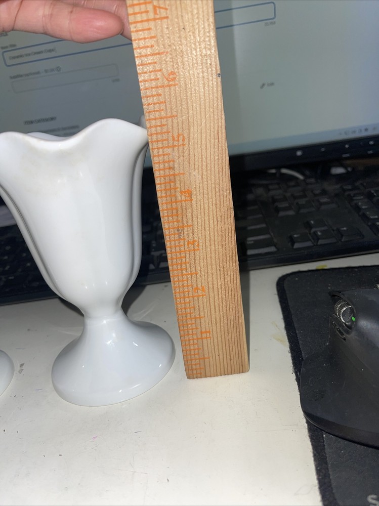 (2) Ceramic Ice Cream Cups
