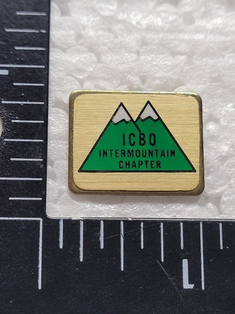 ICBO INTERMOUNTAIN CHAPTER HAT LAPEL PIN PIN BACK USED (T2016)