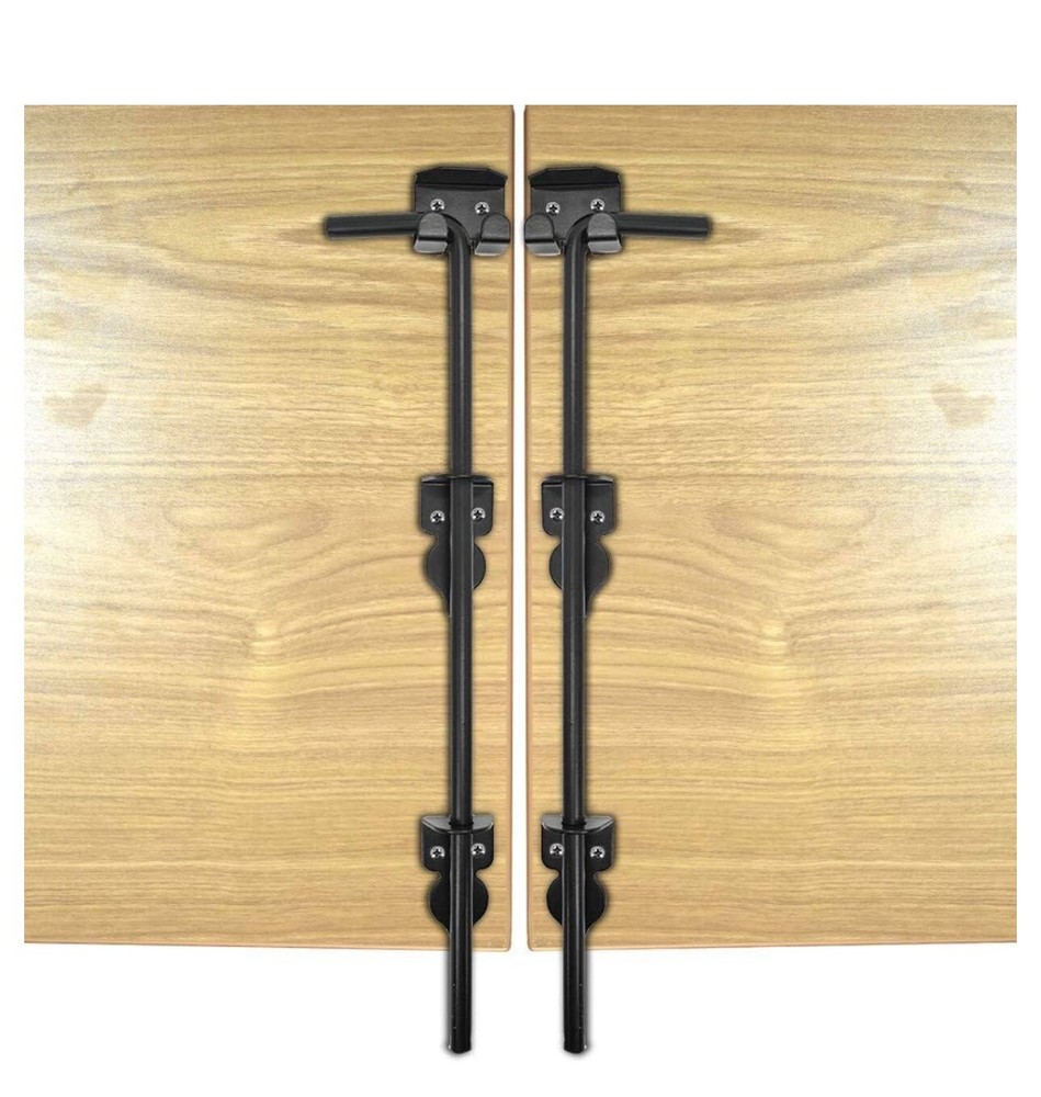 2-Pack!!! 18 Cane Bolt Drop Rod Heavy Duty Gate Hardware Black Solid Steel Gate