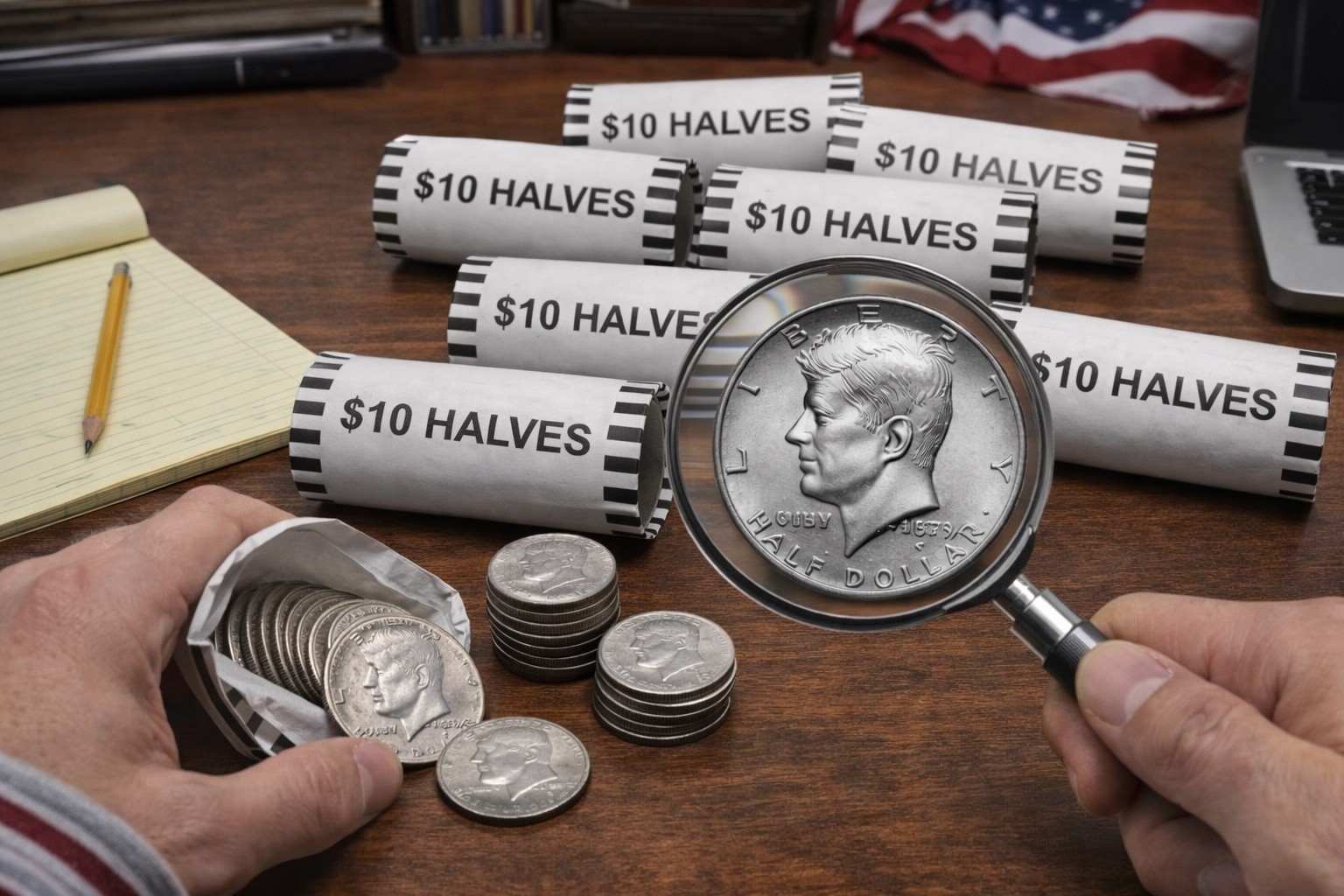 🇺🇸 Lot of 10 Kennedy Half Dollar Rolls - Unopened & Unsearched  🇺🇸