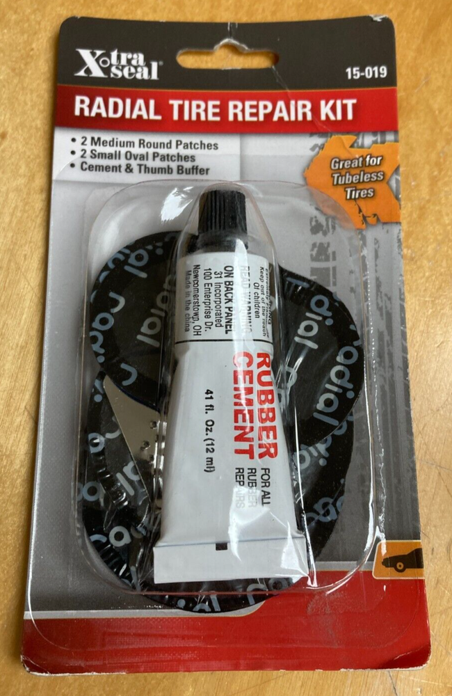 Xtra-Seal® (15-019) Radial Patch Kit Includes: Round Patches, Cement, Buffer