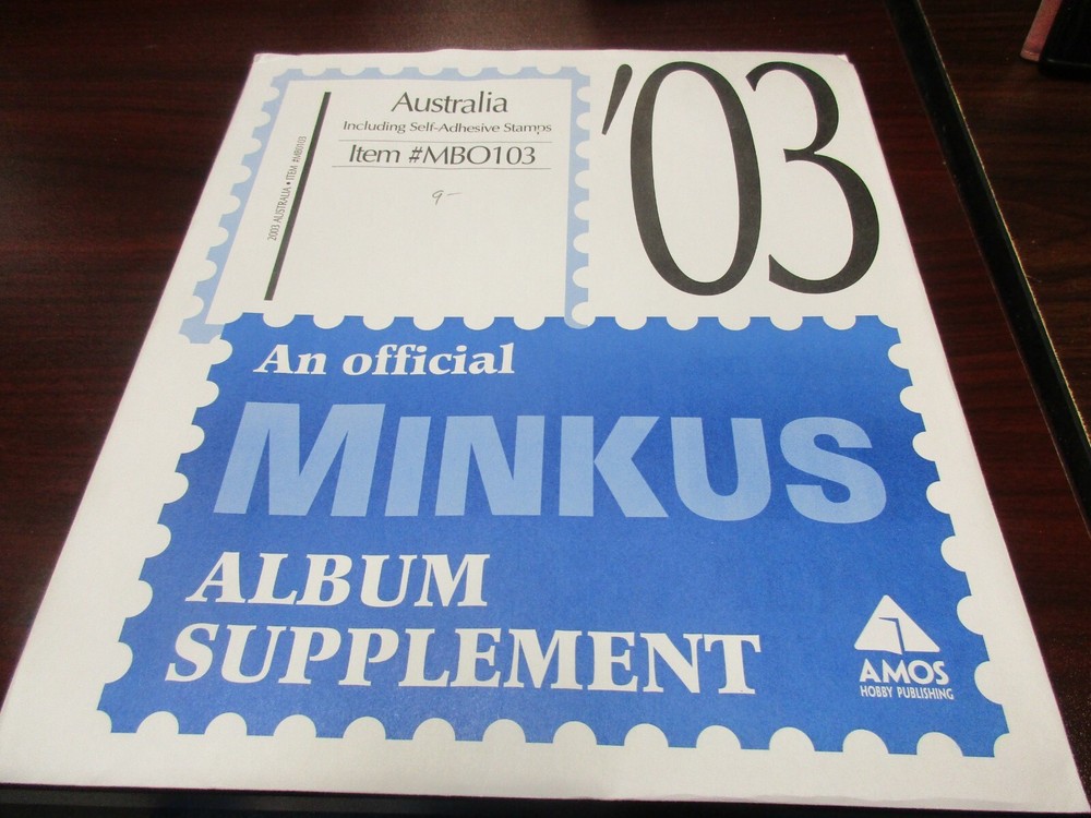"MINKUS" ALBUM  SUPPLEMENT   AUSTRALIA  #MBO103  W/FREE SHP.