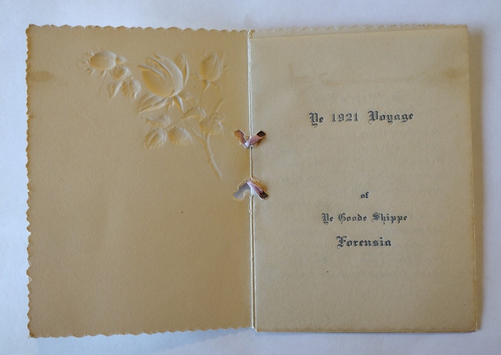 Menu Ship Forensia 1921