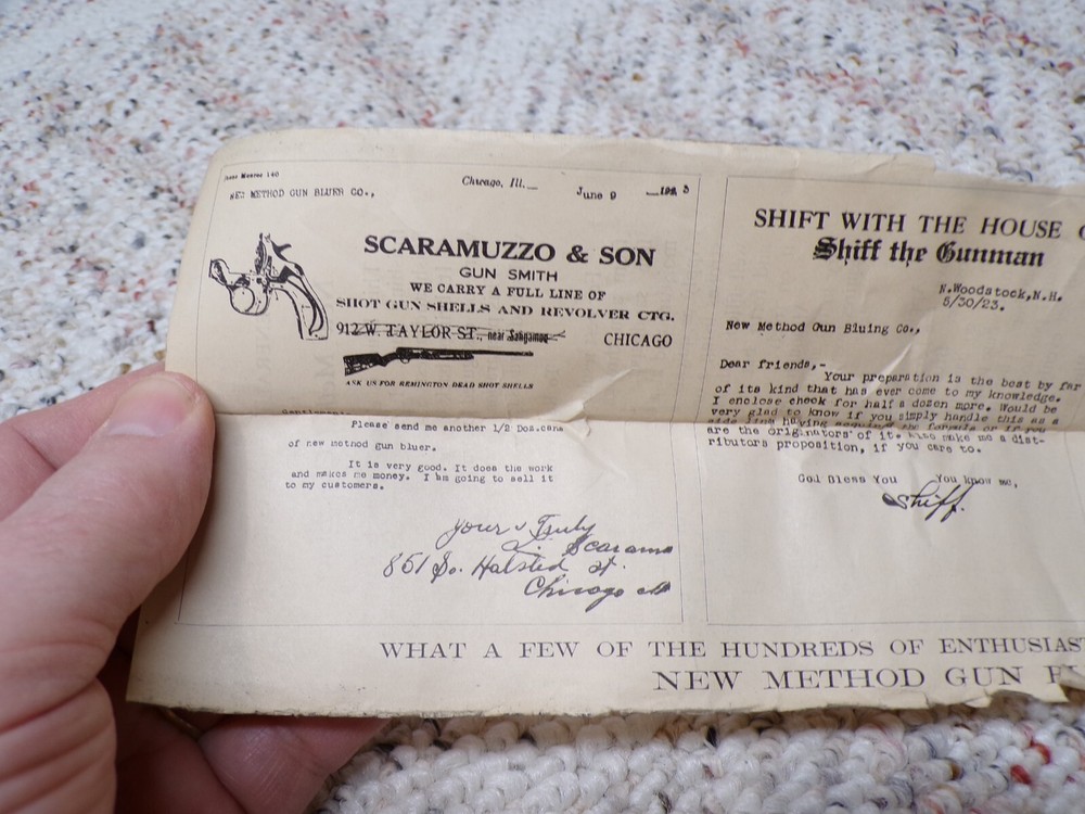 1923 New Method Gun Bluer Empty Tin & Instructions