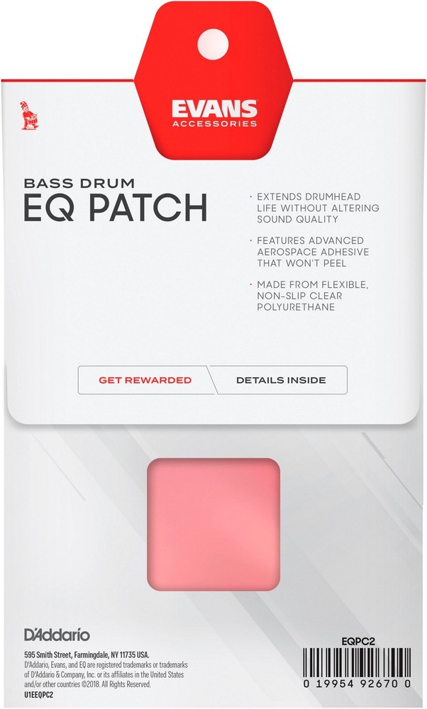 Evans EQ Double Bass Drum Patch Clear