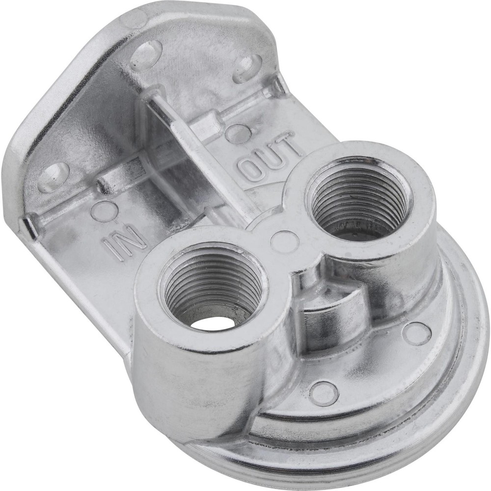 Single Remote Oil Filter Bracket, Vertical Outlet, 3/4-16 Thread