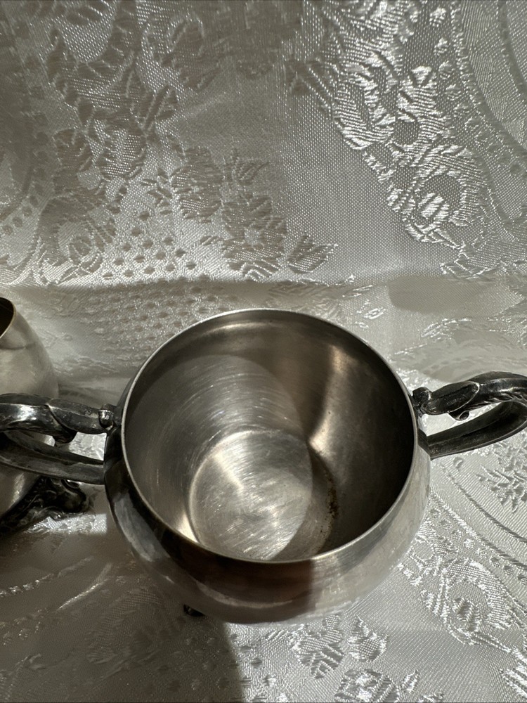 Vintage Silver-Plated Sugar & Creamer