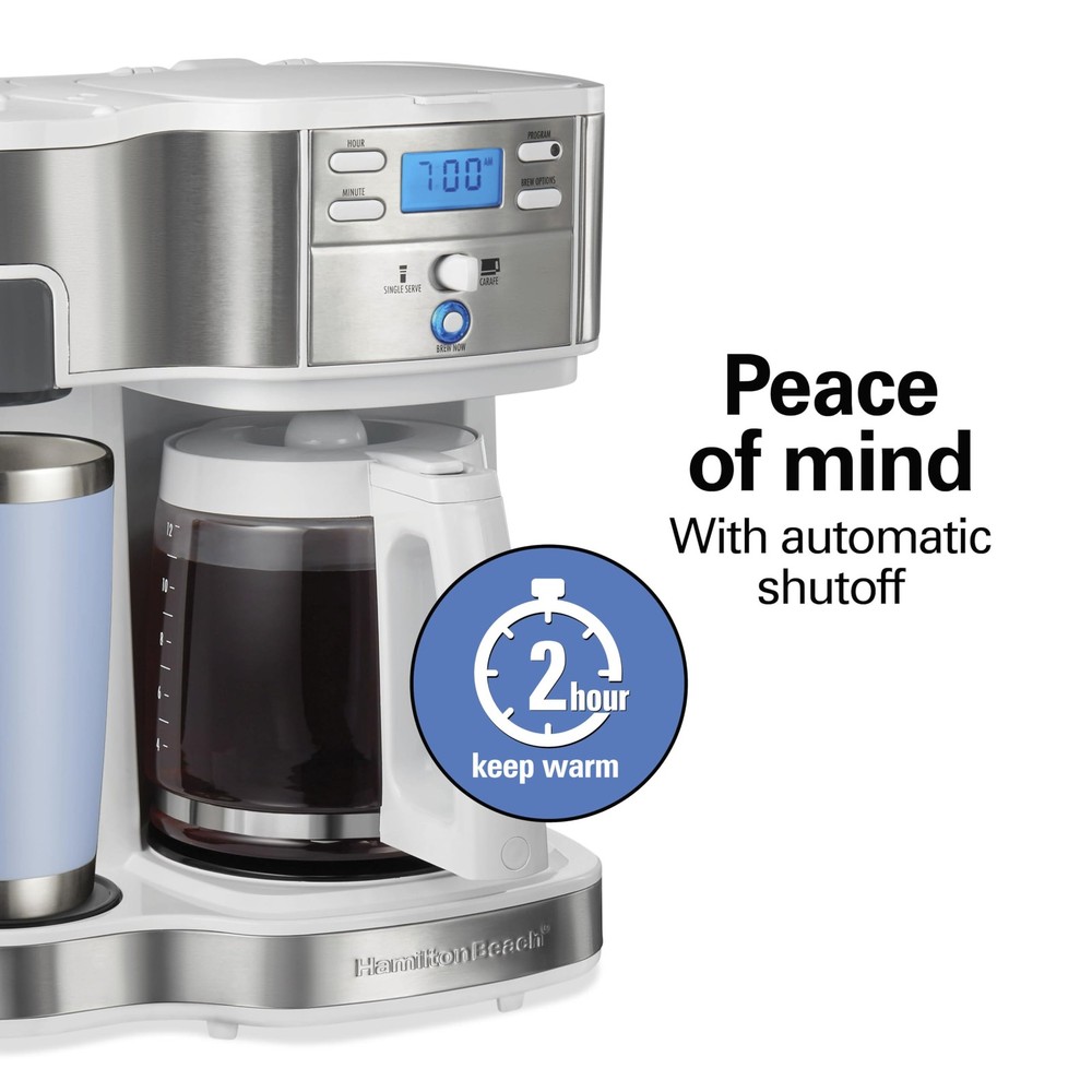 Cafetera programable de 12 tazas, cafetera de goteo regular y fuerte