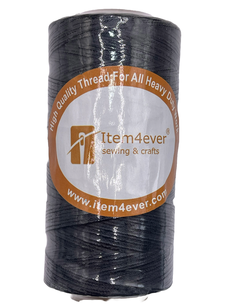 295yds Flat Waxed Leather Thread Polyester 150D/0.8mm, All Purpose Hand Sewing