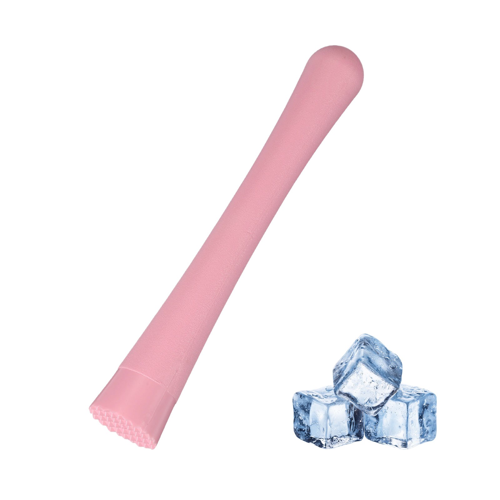 Cocktail Muddler, 8 Inch PP Drink Muddler, Pink (Thick)