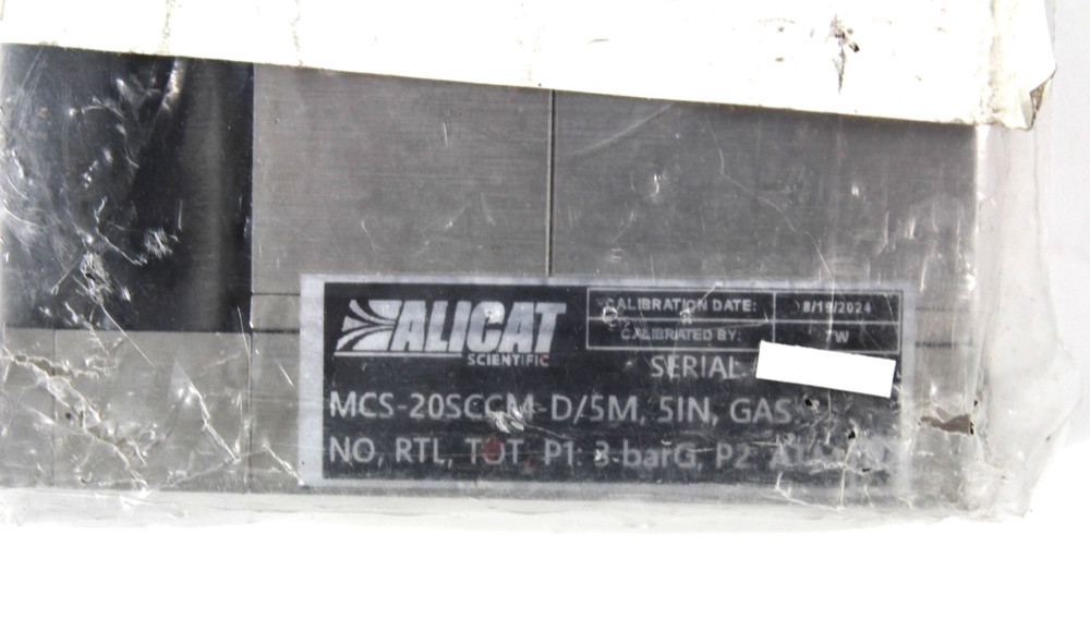 Alicat MCS-20SCCM-D/5M Mass Flow Controller, 0-20 SCCM Stainless Sensor NEW