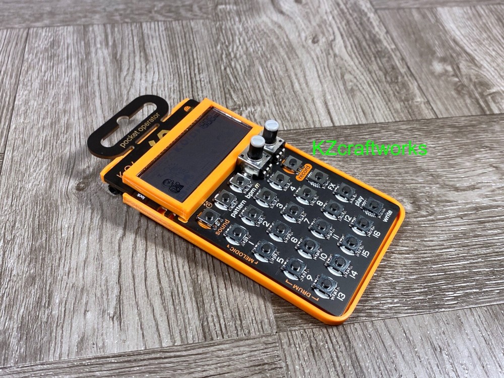 T.E. Pocket Operator Ultra Minimal Case & LCD Protector - Color ORANGE - USA