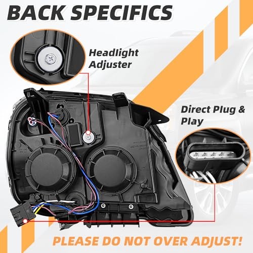 Headlight Assembly Compatible with GMC Terrain 2010 2011 2012 2013 2014 2015,