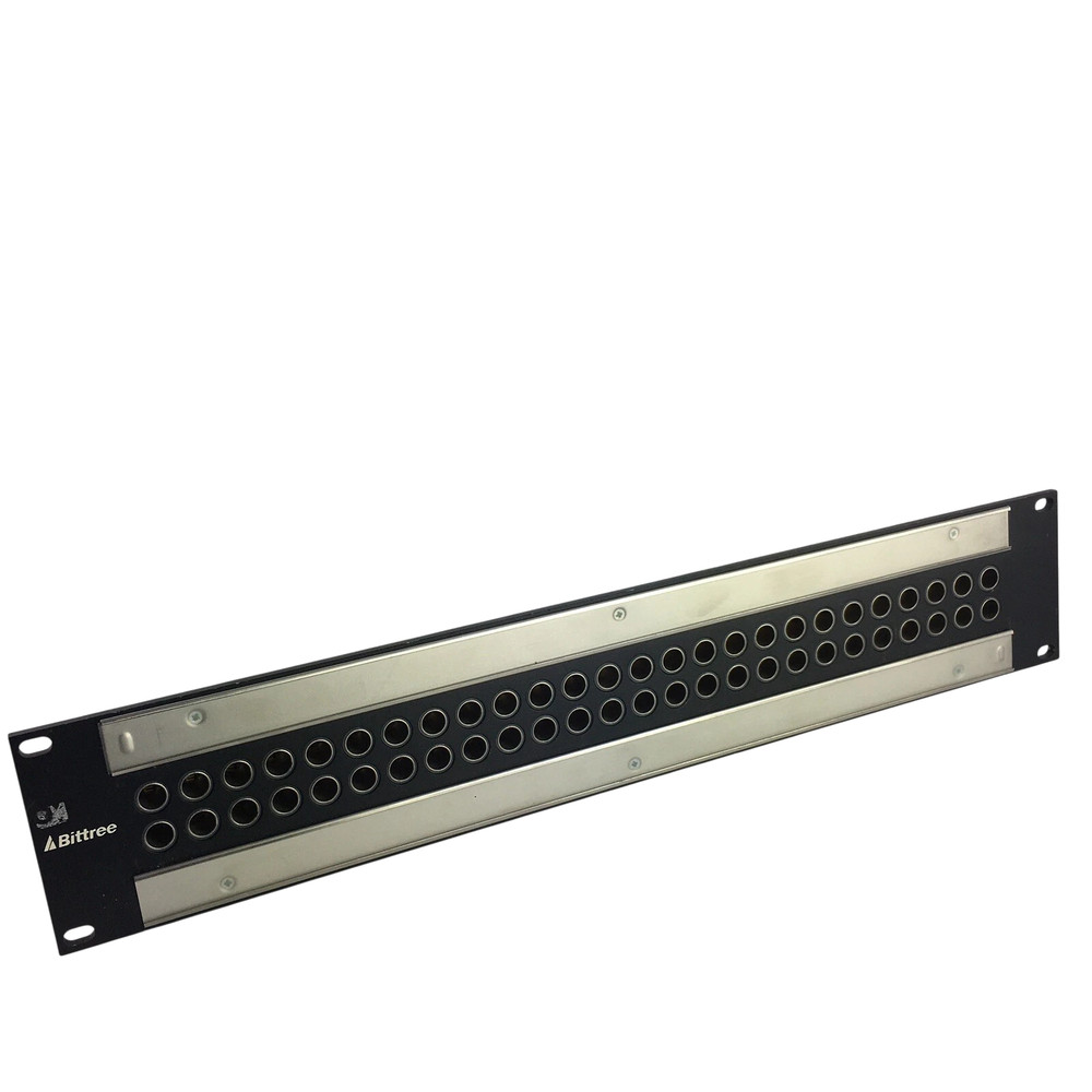 Bittree B52T-2WTHD 2x26 2RU Panel Black Normalling Terminating Audio Patchbay