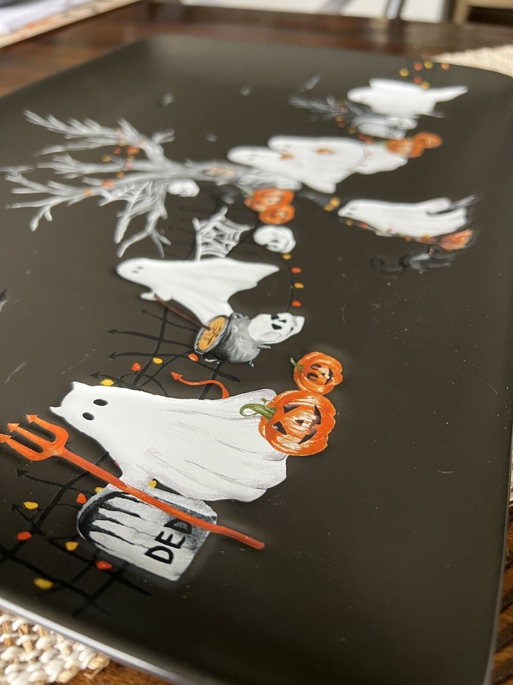 Pottery Barn~ SCARY SQUAD~ Large Rectangular Serving Platter~ 16" w x 12.2~NIB