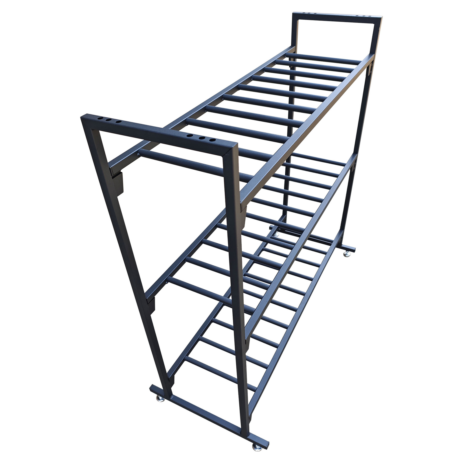 MotoProducts Black Battery Rack Stands Insanely Strong Storage Rack Holds 12